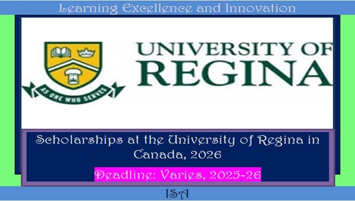 Scholarships at the University of Regina in Canada, 2026